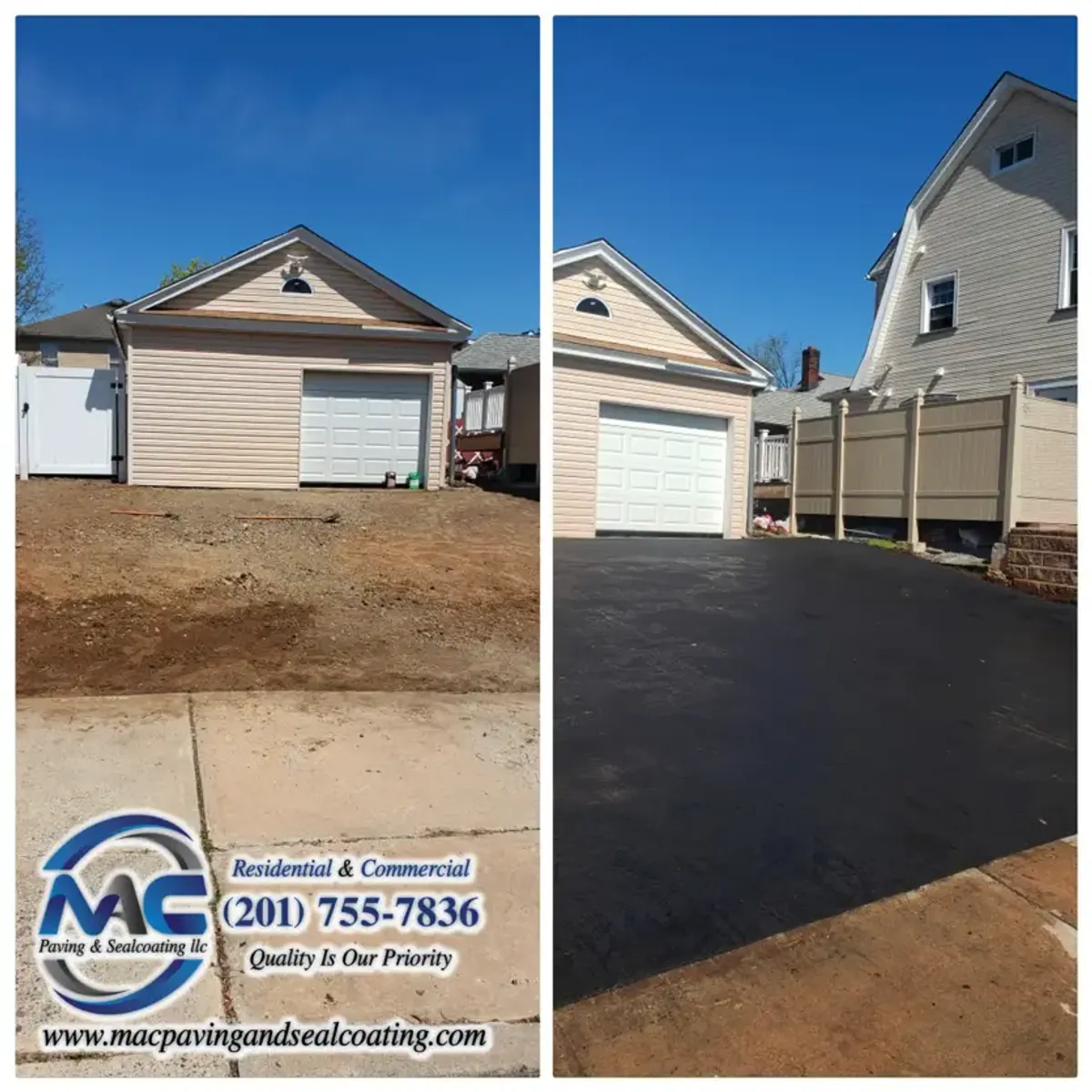 Asphalt Driveway Installation in North Jersey | Free Estimates - Close-Up - MAC Paving and Sealcoating