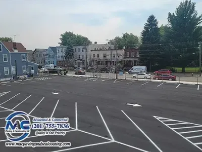 Line Striping Service by MAC Paving and Sealcoating – Commercial Asphalt Paving Contractors NJ, specializing in Parking Lot Striping.